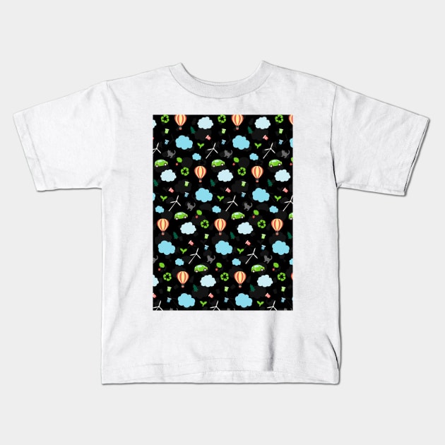 Eco Life Pattern Kids T-Shirt by XOOXOO